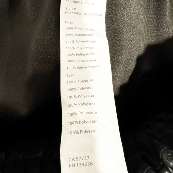 Fabletics | Vegan Leather High-Waisted Pant in Black, Faux Leather Sz. L - Picture 8 of 8